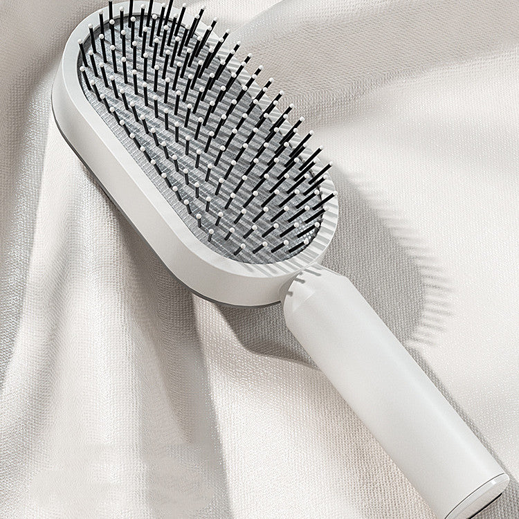 Self-Cleaning Anti-Static Hair Brush with Scalp Massage