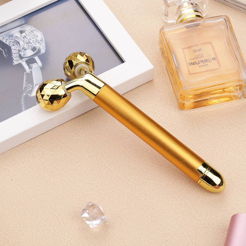 24K Gold Electric Face Roller for Lifting & Toning