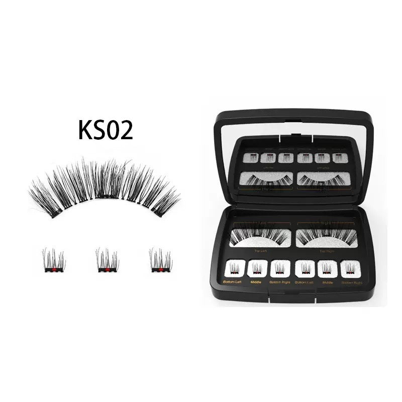 Natural-Looking Magnetic Eyelash Set with Thick Volume