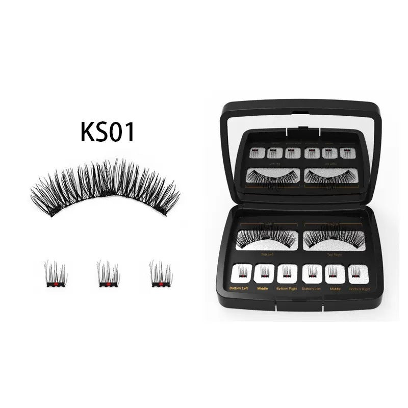 Natural-Looking Magnetic Eyelash Set with Thick Volume