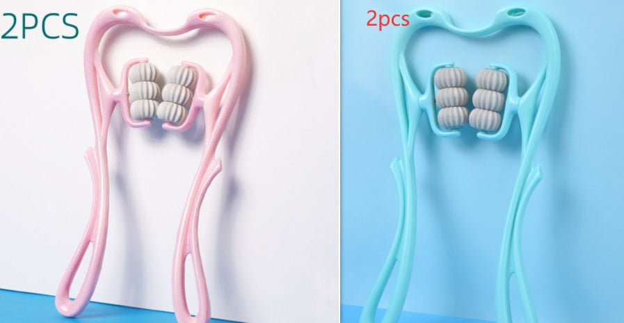 Manual Six-Wheel Neck Massager for Tension and Pain Relief