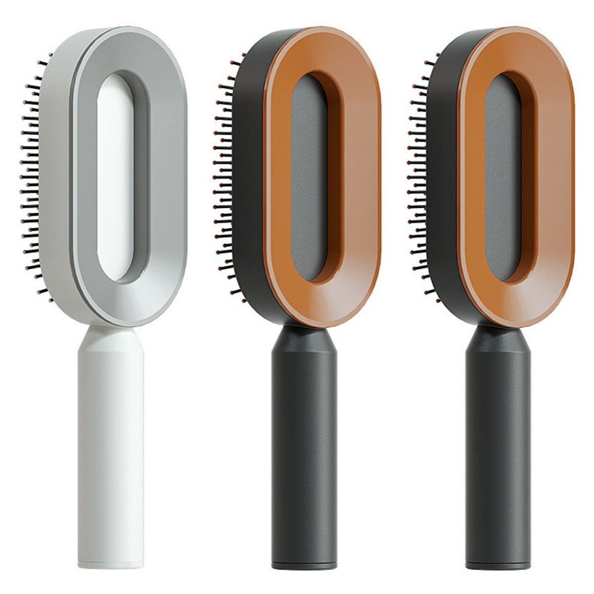 Self-Cleaning Anti-Static Hair Brush with Scalp Massage
