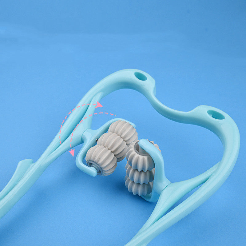 Manual Six-Wheel Neck Massager for Tension and Pain Relief