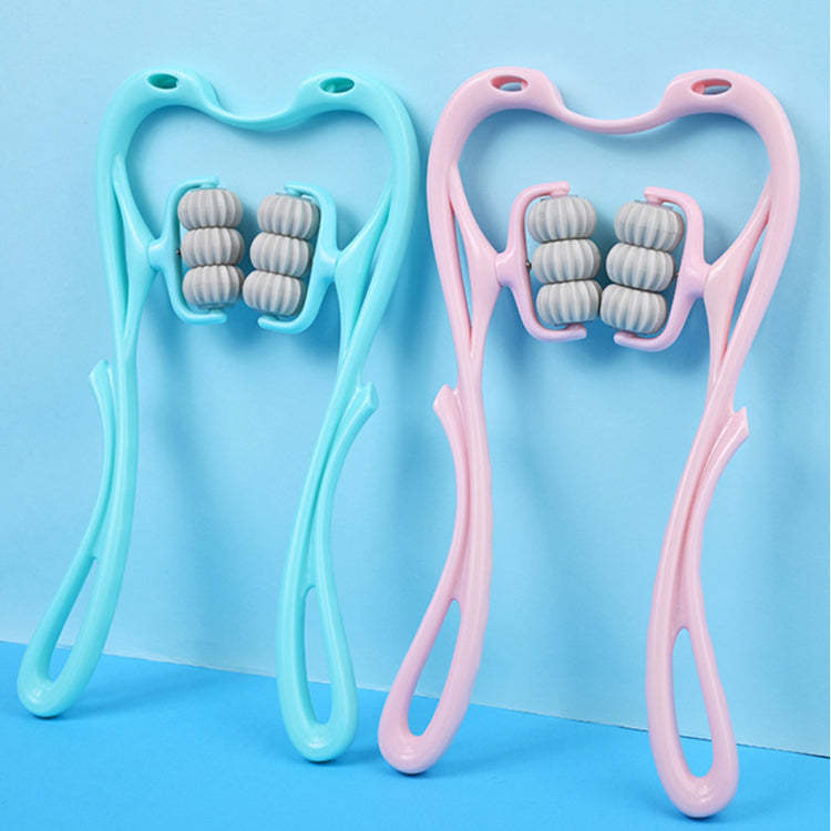 Manual Six-Wheel Neck Massager for Tension and Pain Relief