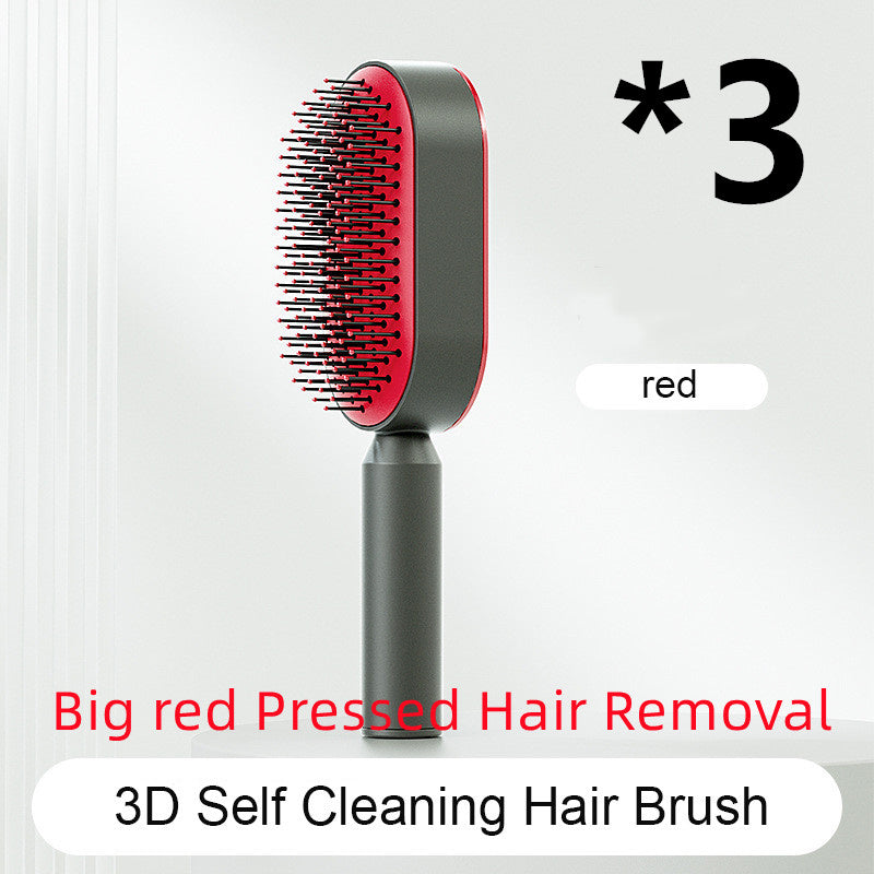 Self-Cleaning Anti-Static Hair Brush with Scalp Massage