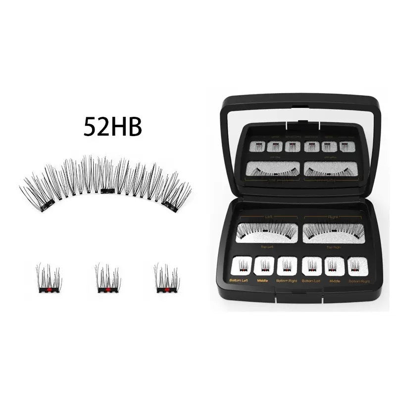 Natural-Looking Magnetic Eyelash Set with Thick Volume