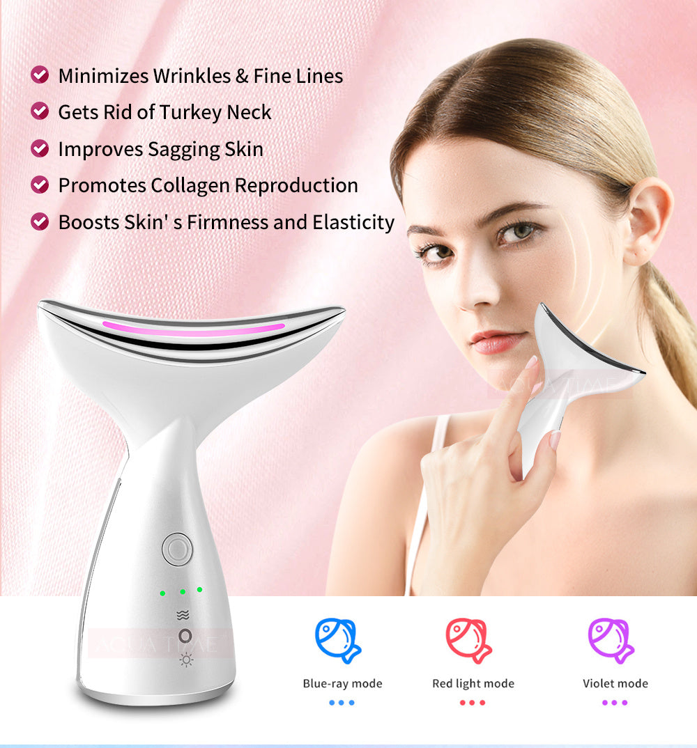 EMS Microcurrent Face & Neck Lifting Device with LED Therapy