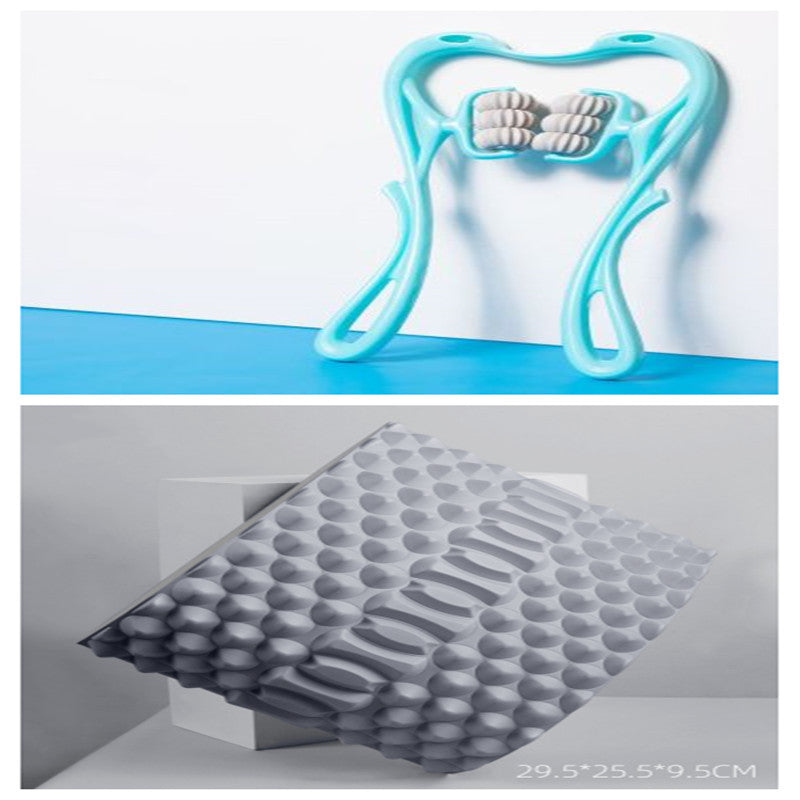 Manual Six-Wheel Neck Massager for Tension and Pain Relief