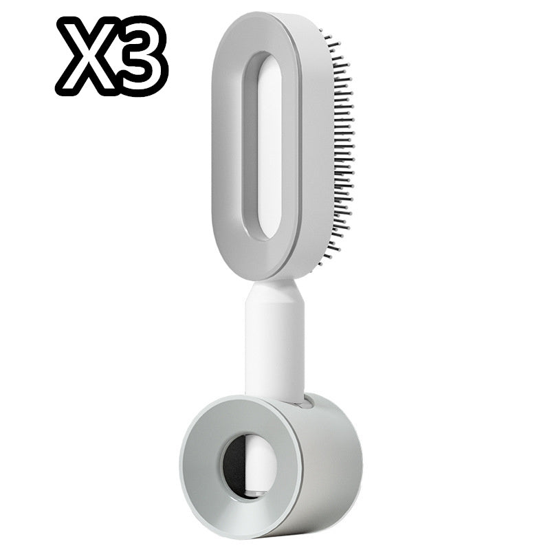 Self-Cleaning Anti-Static Hair Brush with Scalp Massage