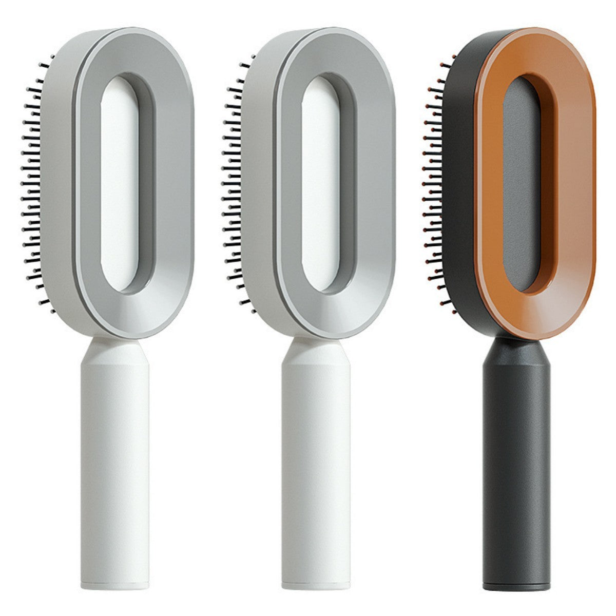 Self-Cleaning Anti-Static Hair Brush with Scalp Massage