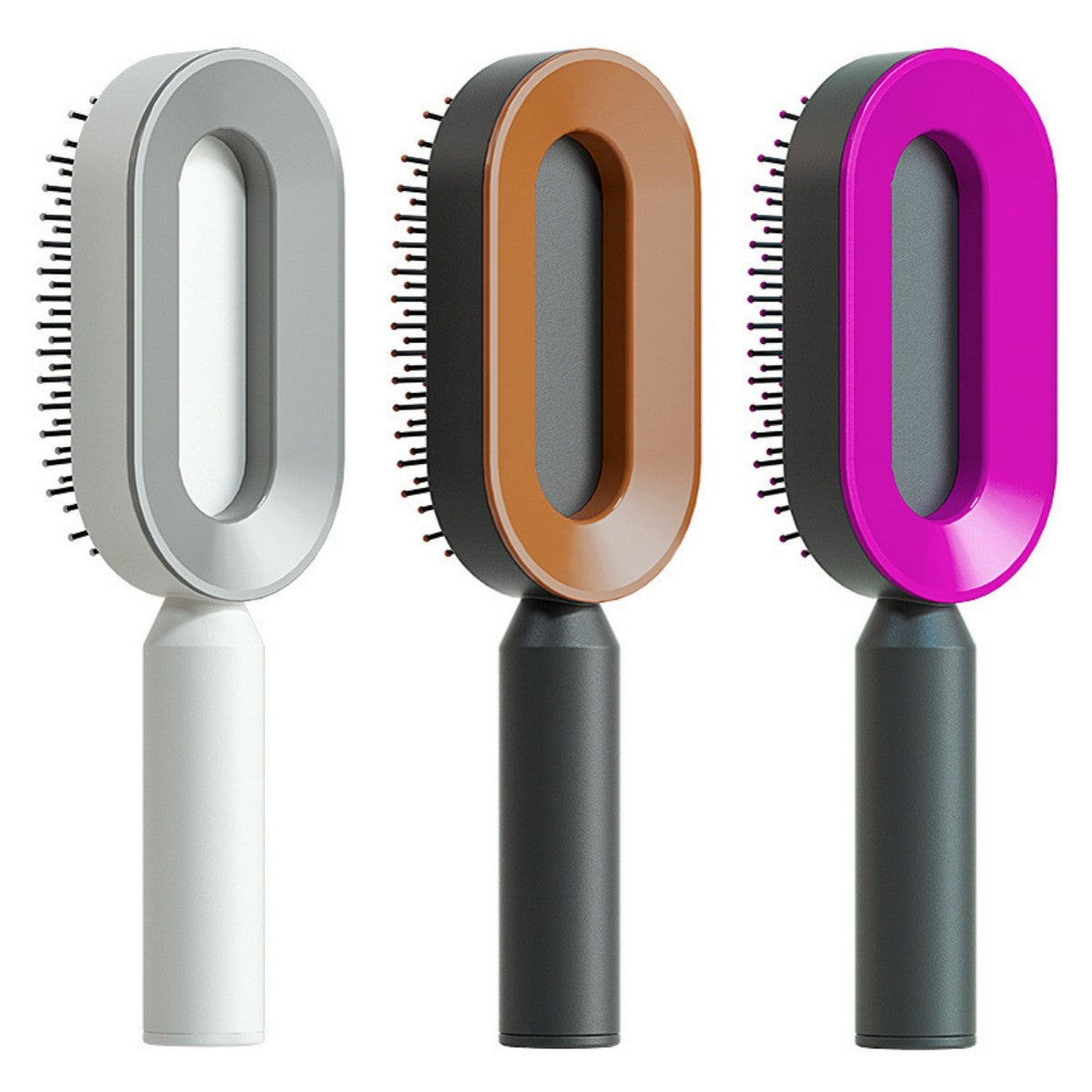 Self-Cleaning Anti-Static Hair Brush with Scalp Massage