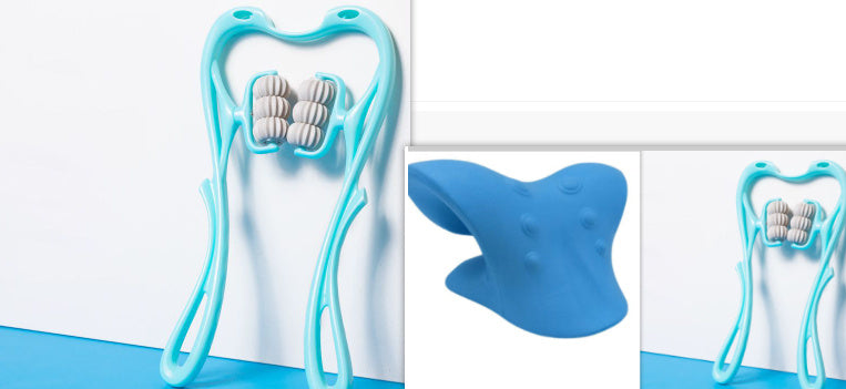Manual Six-Wheel Neck Massager for Tension and Pain Relief