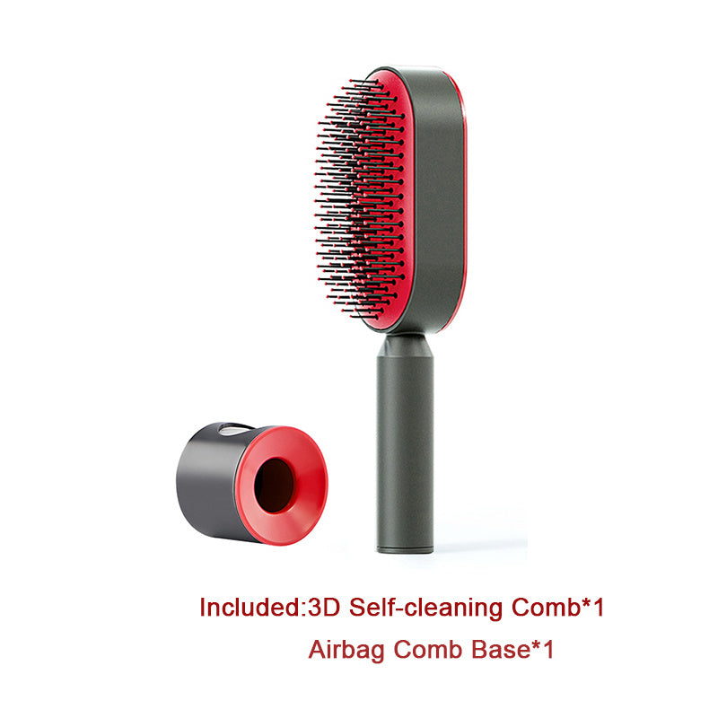 Self-Cleaning Anti-Static Hair Brush with Scalp Massage