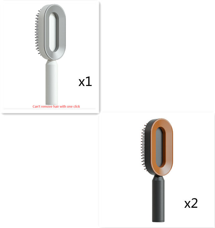 Self-Cleaning Anti-Static Hair Brush with Scalp Massage