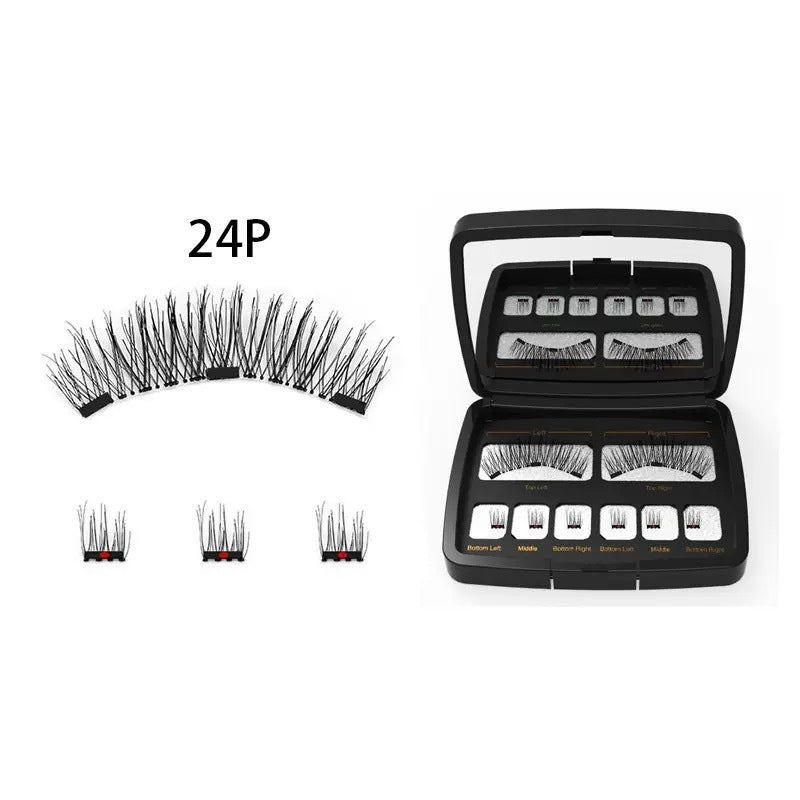 Natural-Looking Magnetic Eyelash Set with Thick Volume