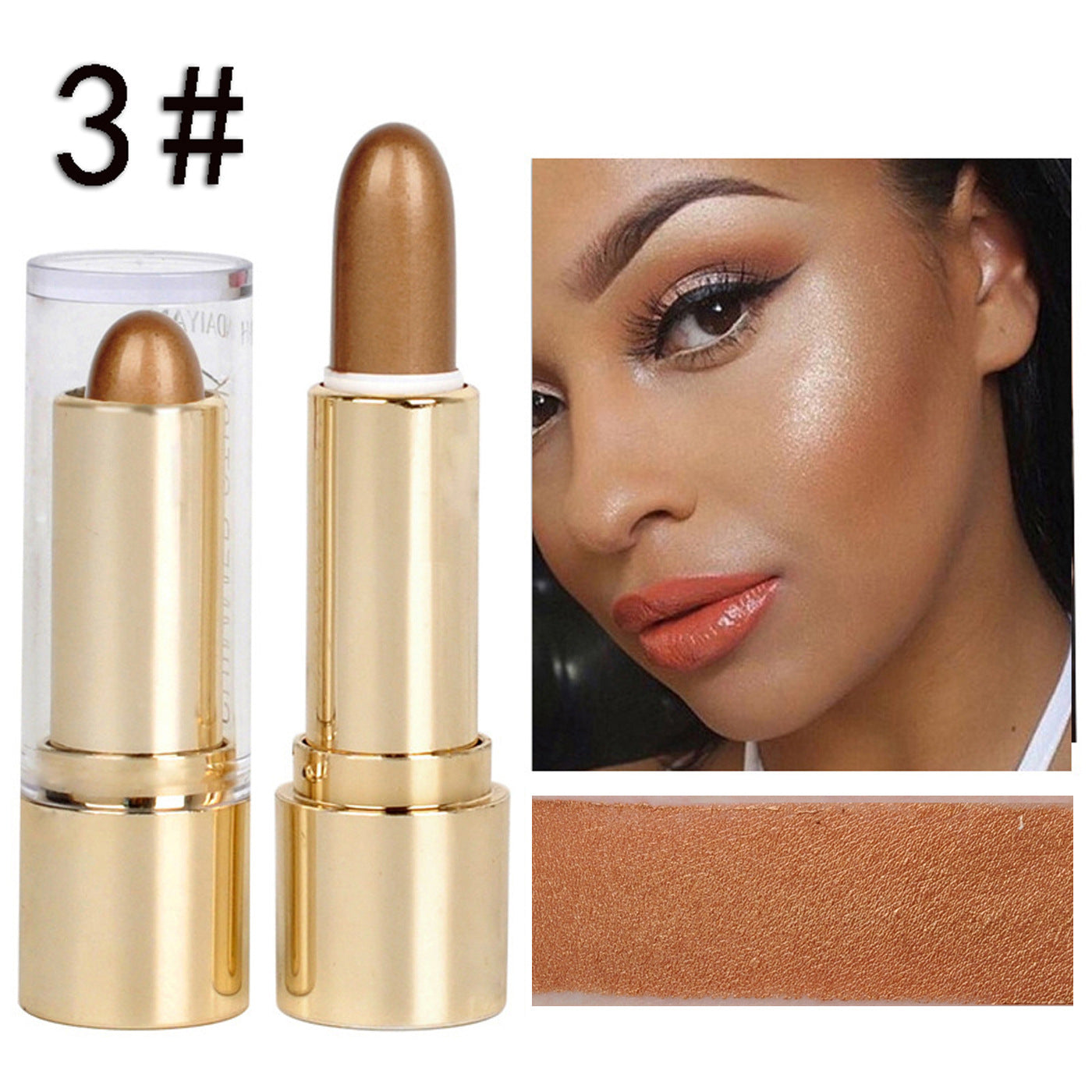 3-in-1 Highlight & Contour Stick for Sculpted Glow