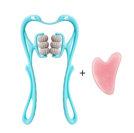 Manual Six-Wheel Neck Massager for Tension and Pain Relief