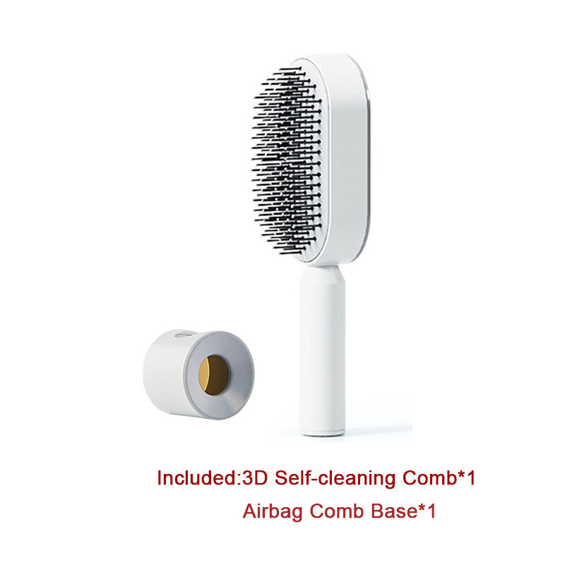 Self-Cleaning Anti-Static Hair Brush with Scalp Massage
