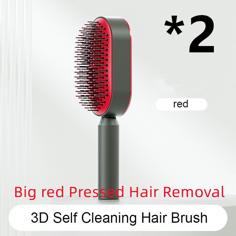 Self-Cleaning Anti-Static Hair Brush with Scalp Massage