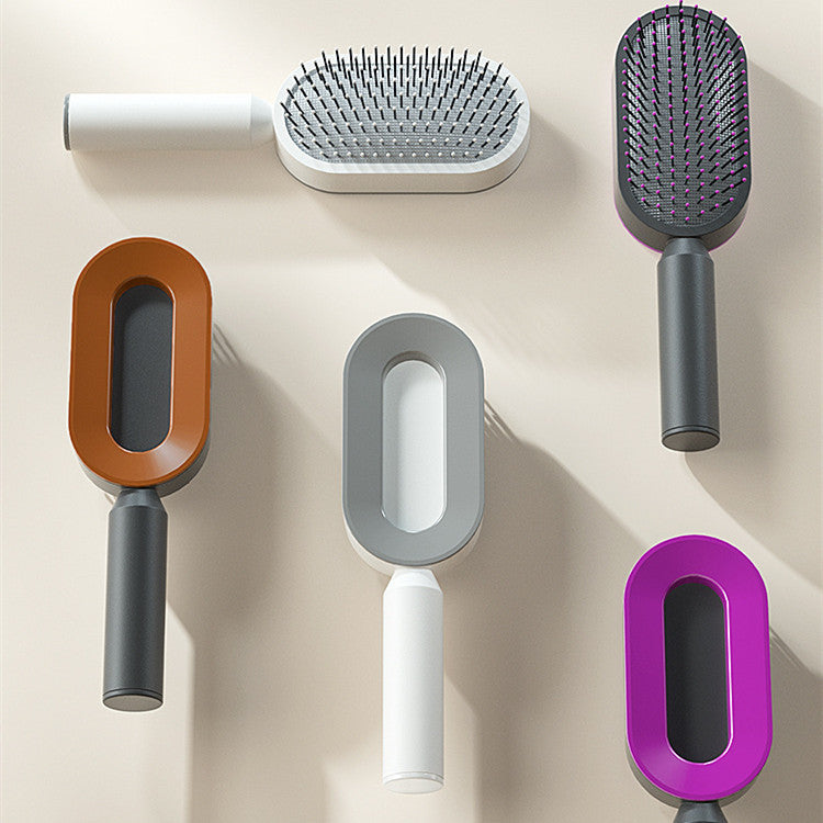 Self-Cleaning Anti-Static Hair Brush with Scalp Massage
