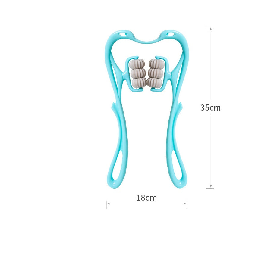 Manual Six-Wheel Neck Massager for Tension and Pain Relief