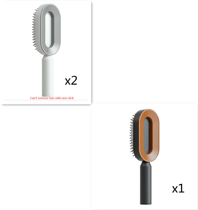 Self-Cleaning Anti-Static Hair Brush with Scalp Massage
