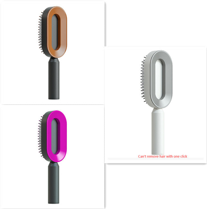 Self-Cleaning Anti-Static Hair Brush with Scalp Massage