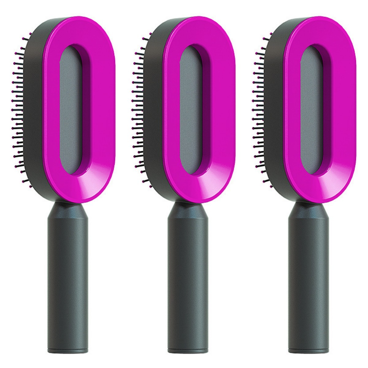 Self-Cleaning Anti-Static Hair Brush with Scalp Massage