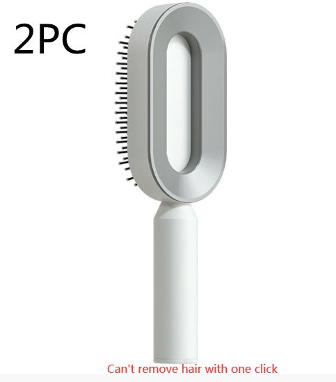 Self-Cleaning Anti-Static Hair Brush with Scalp Massage
