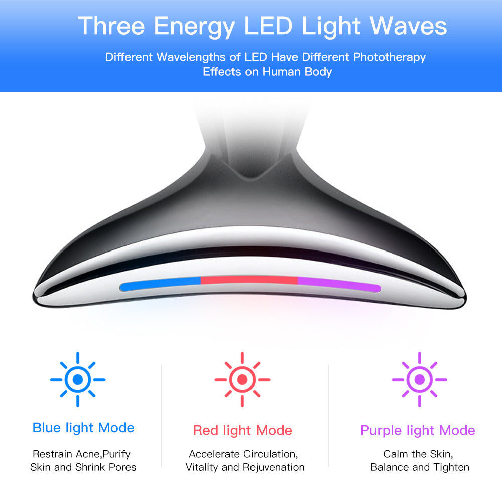 EMS Microcurrent Face & Neck Lifting Device with LED Therapy
