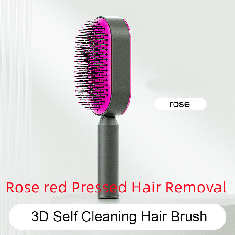 Self-Cleaning Anti-Static Hair Brush with Scalp Massage