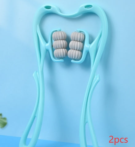 Manual Six-Wheel Neck Massager for Tension and Pain Relief