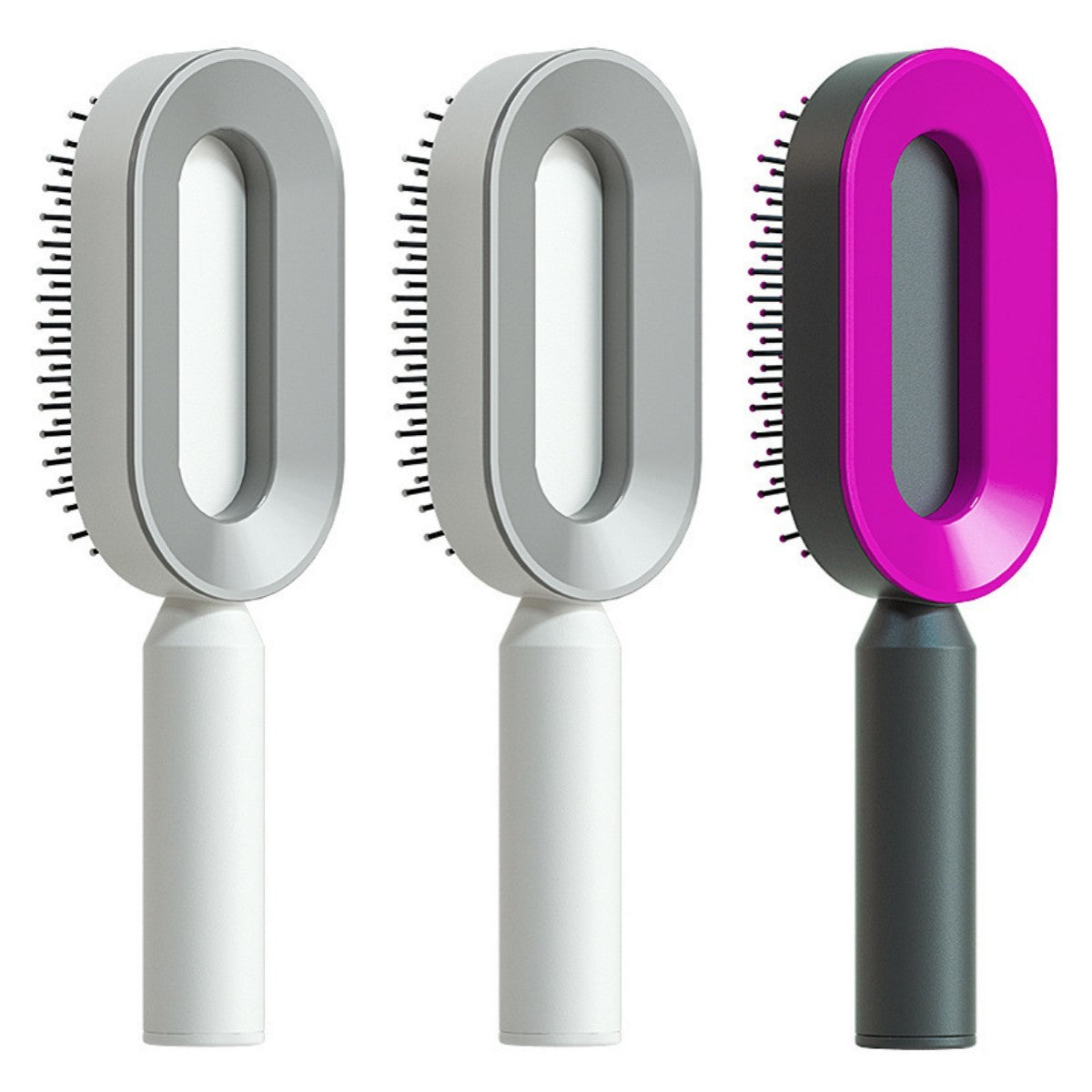 Self-Cleaning Anti-Static Hair Brush with Scalp Massage