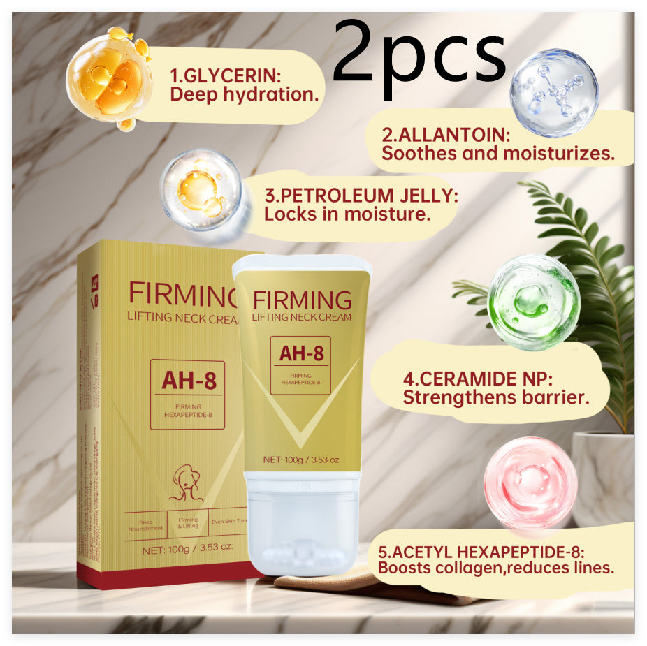Neck Firming Cream with Massage Roller Applicator