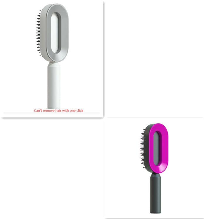 Self-Cleaning Anti-Static Hair Brush with Scalp Massage